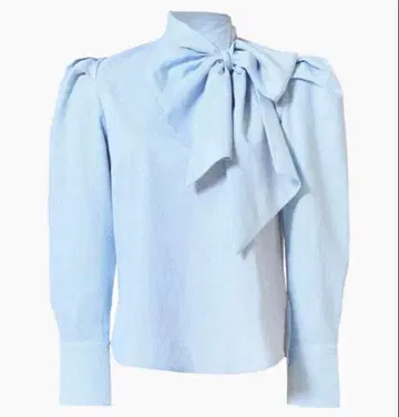 Bibiy. RIBBON CUFFS BLOUSE 블루