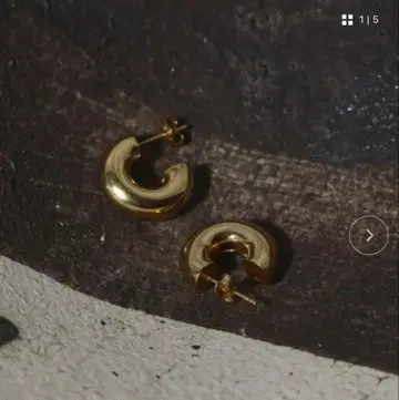 [ todayful ] 후프 피어스 (Silver925) GLD