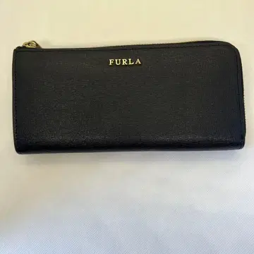 FURLA 블랙 가죽 장지갑