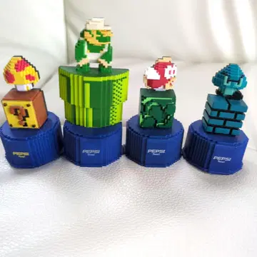 PEPSI 펩시 슈퍼 마리오 병뚜껑 4개 세트