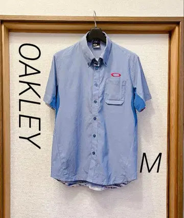 새상품급 OAKLEY 오클리 버튼 다운 셔츠 자수 블루 남성용 M