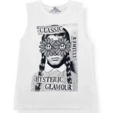 레어 모델 HYSTERIC GLAMOUR 플라워 무늬 히스걸 슬리브리스