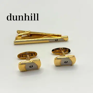 새상품급 dunhill 던힐 넥타이핀 커프스 세트 골드 실버