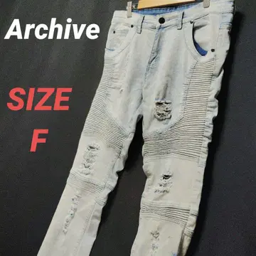 바이커진 데미지 진 남성용 Archive y2k