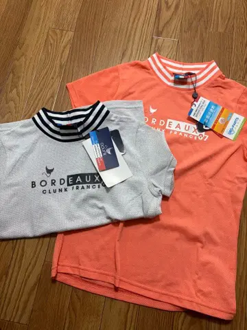 크랭크 메쉬 골프 셔츠 오렌지 화이트 2장 세트