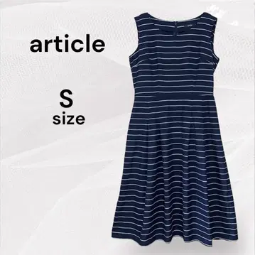 article 새상품급 네이비 슬리브리스 원피스 마린 보더 네이비