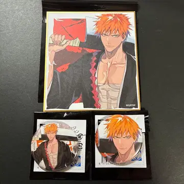 BLEACH LAM 콜라보 팝업 캔뱃지 색지 쿠로사키 이치고