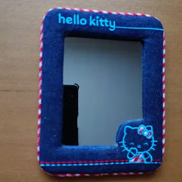 헬로키티 자수 데님 거울 마그넷 부착 2003년