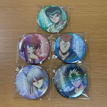 유유백서 키라키라 캔뱃지 5개 세트