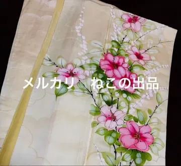 순수 실크 기모노 호몬기 리메이크 소재