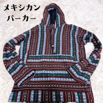 네이티브 디자인 멕시칸 후드티 민족계 니트 후드티 멀티 컬러