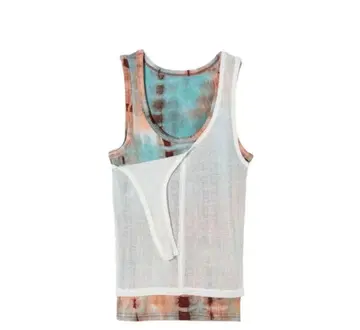 PERVERZE 24SS 오프 스트랩 레이어드 탱크탑