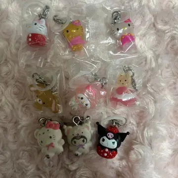 산리오 가챠 메지루시 액세서리 묶음 판매 키티 쿠로미 마이멜로디