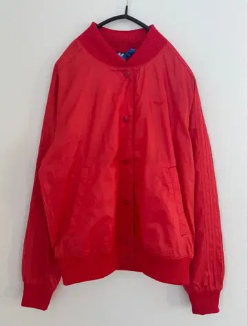 아디다스 오리지널 빨간색 나일론 자켓