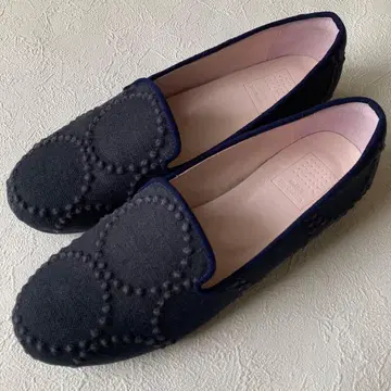 [ 미사용 ] 미나 페르호넨 탬버린 신발 네이비 힐 1cm