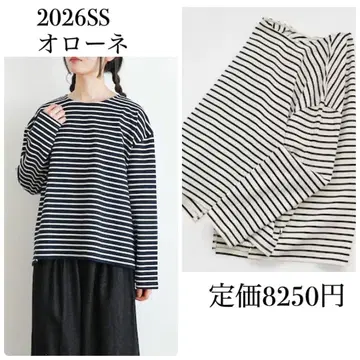 이번 시즌 오로네 사브리나 보더 롱 슬리브 티셔츠 tandey 이번 시즌