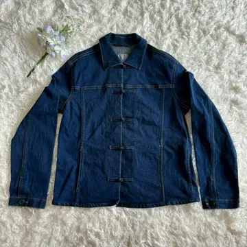 powder 사카이 히데키 차이나 버튼 데님 자켓 빈티지 M