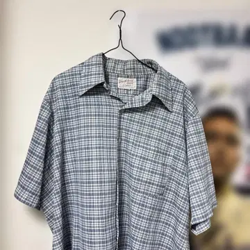 Decotene Knits 반팔 셔츠 체크 무늬 vintage