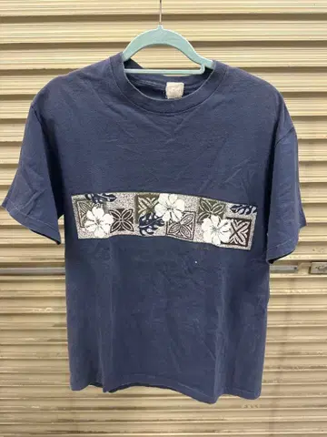 abc surfwear 네이비 꽃무늬 T셔츠 L USA제