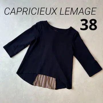 CAPRICIEUX LEMAGE 뒷면 지퍼 상의 네이비 38