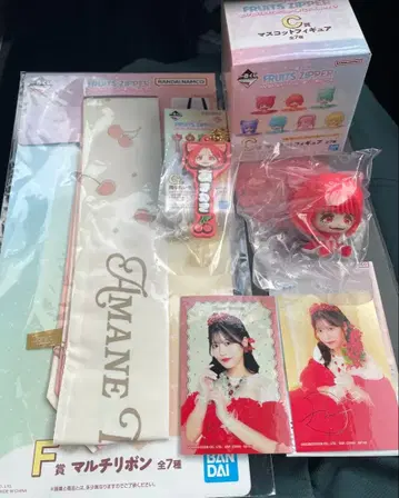 FRUITS ZIPPER 제일복권 츠키아시 아마네 4점 SET