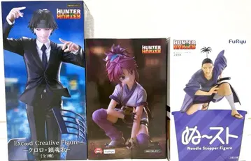 Hunter x Hunter 피규어 3개 세트 클로로 바닥 노부나가