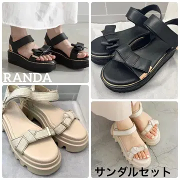 RANDA 리본 샌들 세트 LL