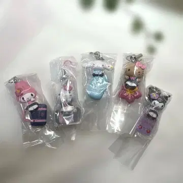 산리오 캐릭터즈 헤이세이 갸루 참 가챠 컴플리트 5종