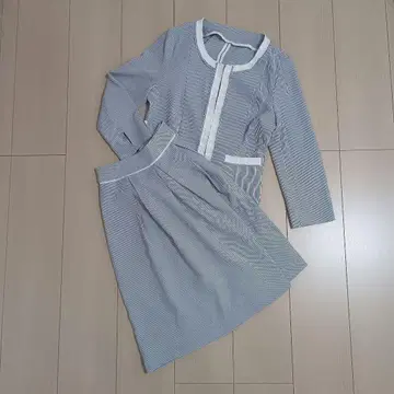 센슈카이 노카라 수트 7호 스커트 스트라이프 셋업 세레모니