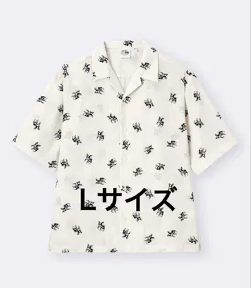 죠죠의 기묘한 모험 GU 오픈 카라 셔츠 L 미사용 새상품