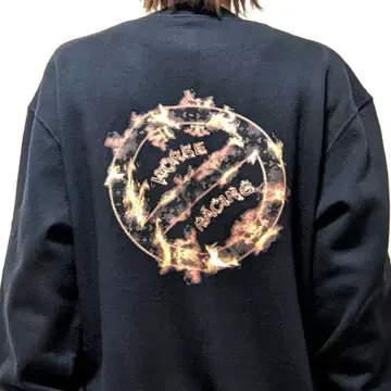 헤인즈 라레이 링크 로고 맨투맨 블랙 블랙 컬러 구제 의류