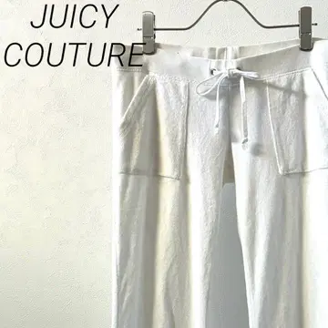 JUICY COUTURE 플레어 팬츠 타월 원단 로우라이즈 포켓 부착
