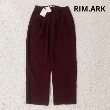 RIM.ARK 테이퍼드 슬랙스 팬츠 보송보송한 원단 새상품 16000엔