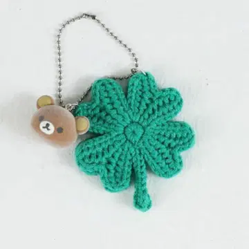 리락쿠마 SPINNS 콜라보 클로버 키링 산엑스