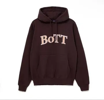 BOTT 로고 다크 브라운 후드티