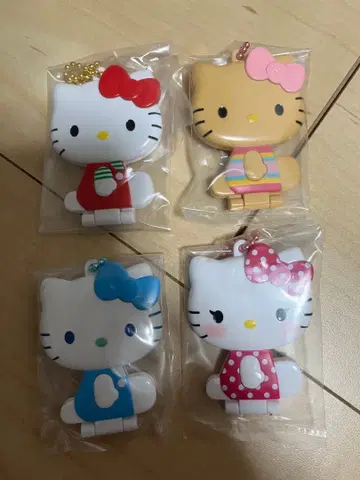 4개 세트 헬로키티 거울 컬렉션 키링