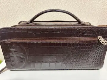 까스텔바작 세컨드 백 악어 엠보싱 소가죽 더블 지퍼