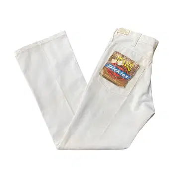 70s 데드스탁 Dickies 플레어 치비택 블랙택 USA제