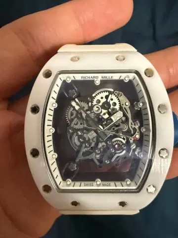 리차드 밀 오토매틱 시계 RM055 화이트 세라믹