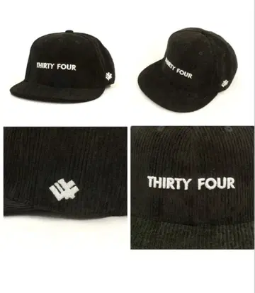 THIRTY FOUR 코듀로이 캡 블랙