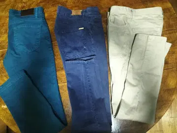 치노 팬츠 세트 (터콰이즈 블루, 네이비, 베이지)