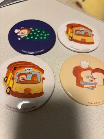 빵 도둑 캔 배지 4개