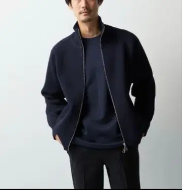 오리히카 BIZ KNIT TECH 드라이버즈 니트 편애 네이비 S