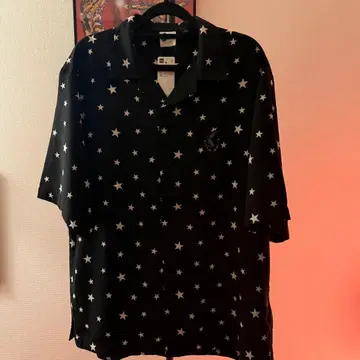 죠죠의 기묘한 모험 GU 콜라보 오픈 카라 셔츠 L 사이즈