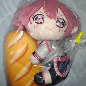 카사네 테토 프랑스빵 봉제 인형 눈 뜬