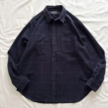 빈티지 PENDLETON 체크 플란넬 셔츠 네이비 아메카지