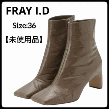 [미사용] FRAY I.D 프레이 아이디 악어 엠보싱 숏부츠 36