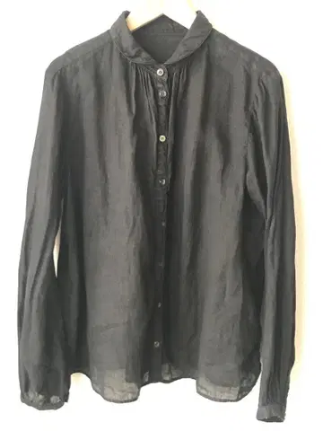 네스트로브 nest robe 린넨 둥근 카라 개더 블라우스