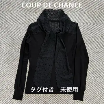 미사용 COUP DE CHANCE 보타이 레이스 니트 티셔츠