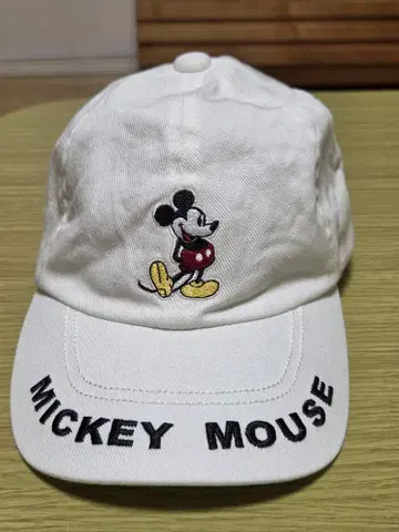 디즈니 리조트 미키마우스 캡 화이트 키즈 사이즈 54cm